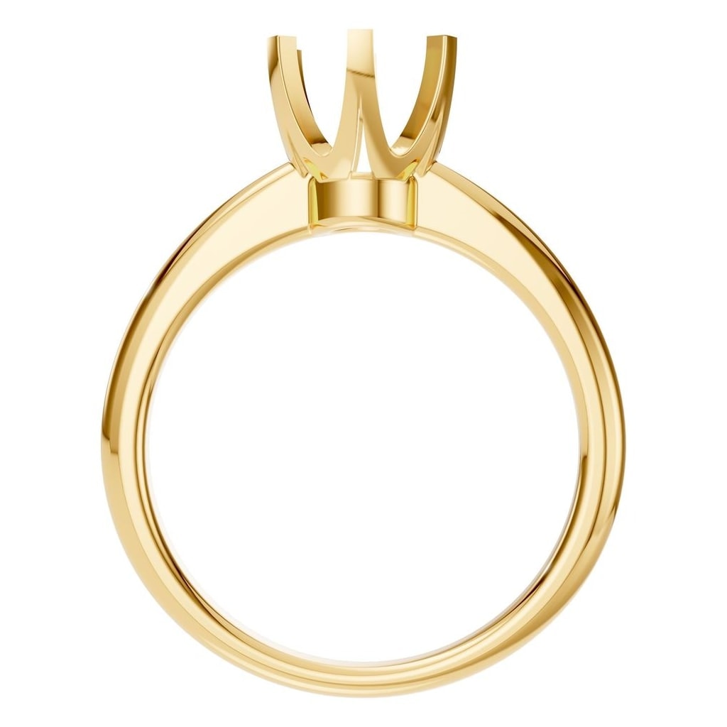 RI-5166 Yellow Gold Ring UNSET - Top View