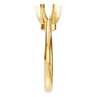 RI-5166 Yellow Gold Ring UNSET - Side View