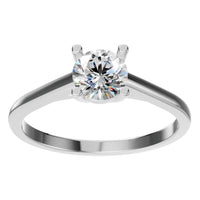 RI-5250 White Gold Ring SET - Front View