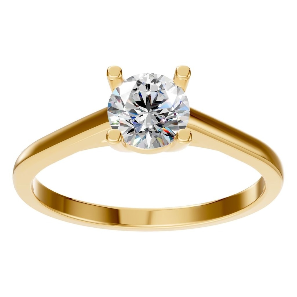 RI-5250 Yellow Gold Ring SET - Front View