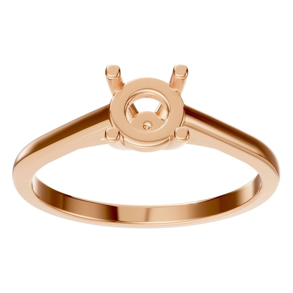 RI-5250 Rose Gold Ring UNSET - Front View