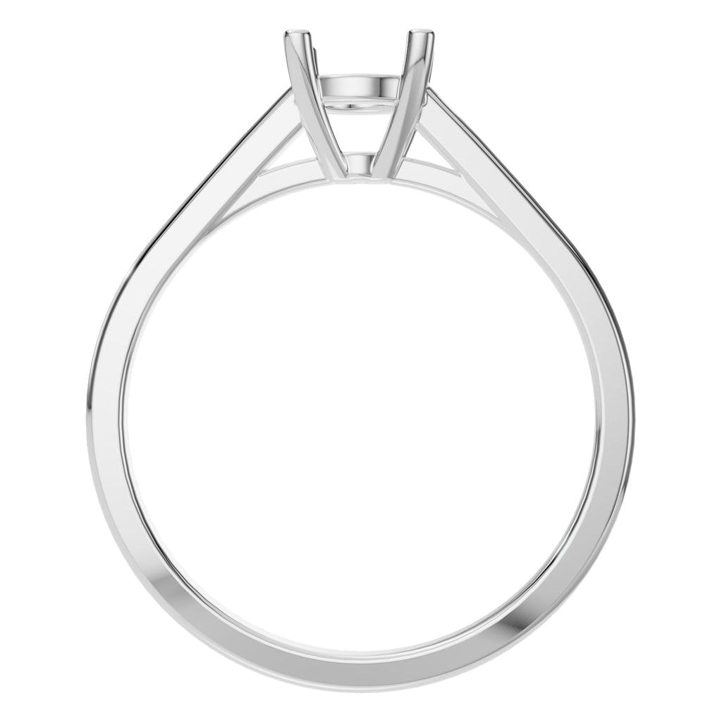RI-5250 White Gold Ring UNSET - Top View