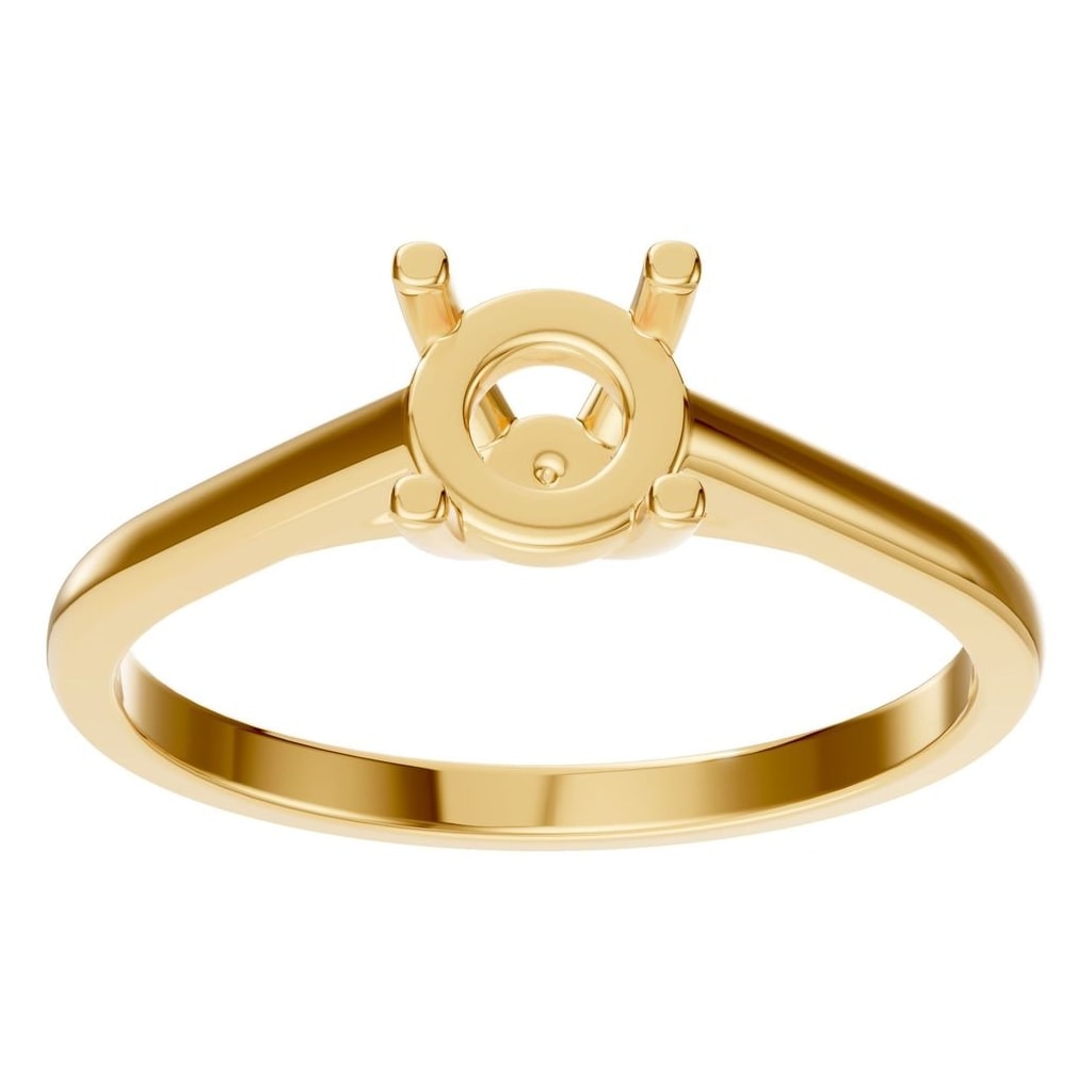 RI-5250 Yellow Gold Ring UNSET - Front View