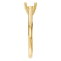RI-5250 Yellow Gold Ring UNSET - Side View