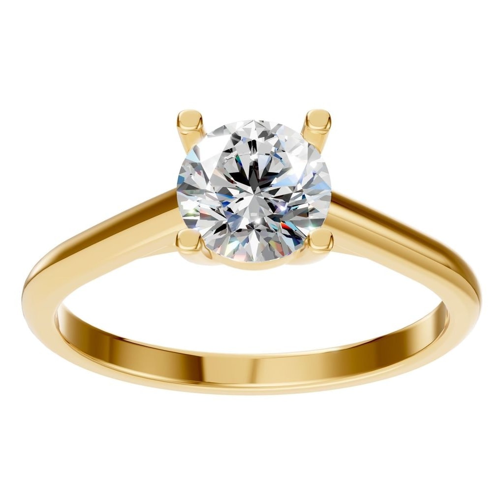 RI-5250 Yellow Gold Ring SET - Front View