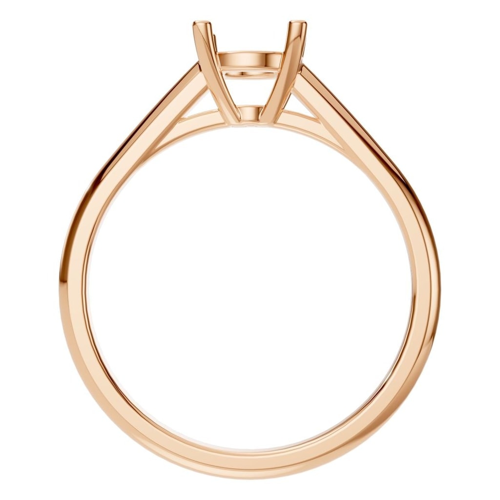 RI-5250 Rose Gold Ring UNSET - Top View