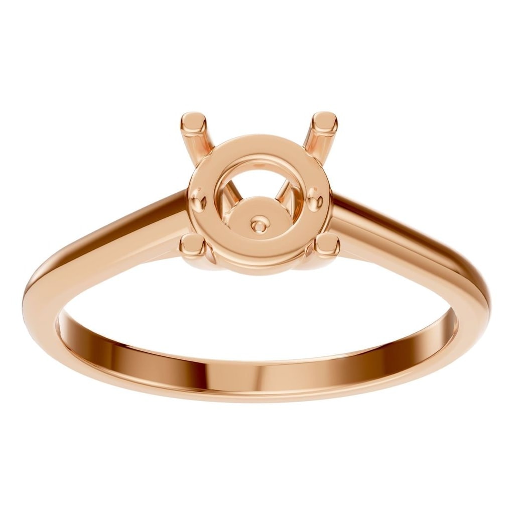 RI-5250 Rose Gold Ring UNSET - Front View