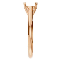 RI-5250 Rose Gold Ring UNSET - Side View