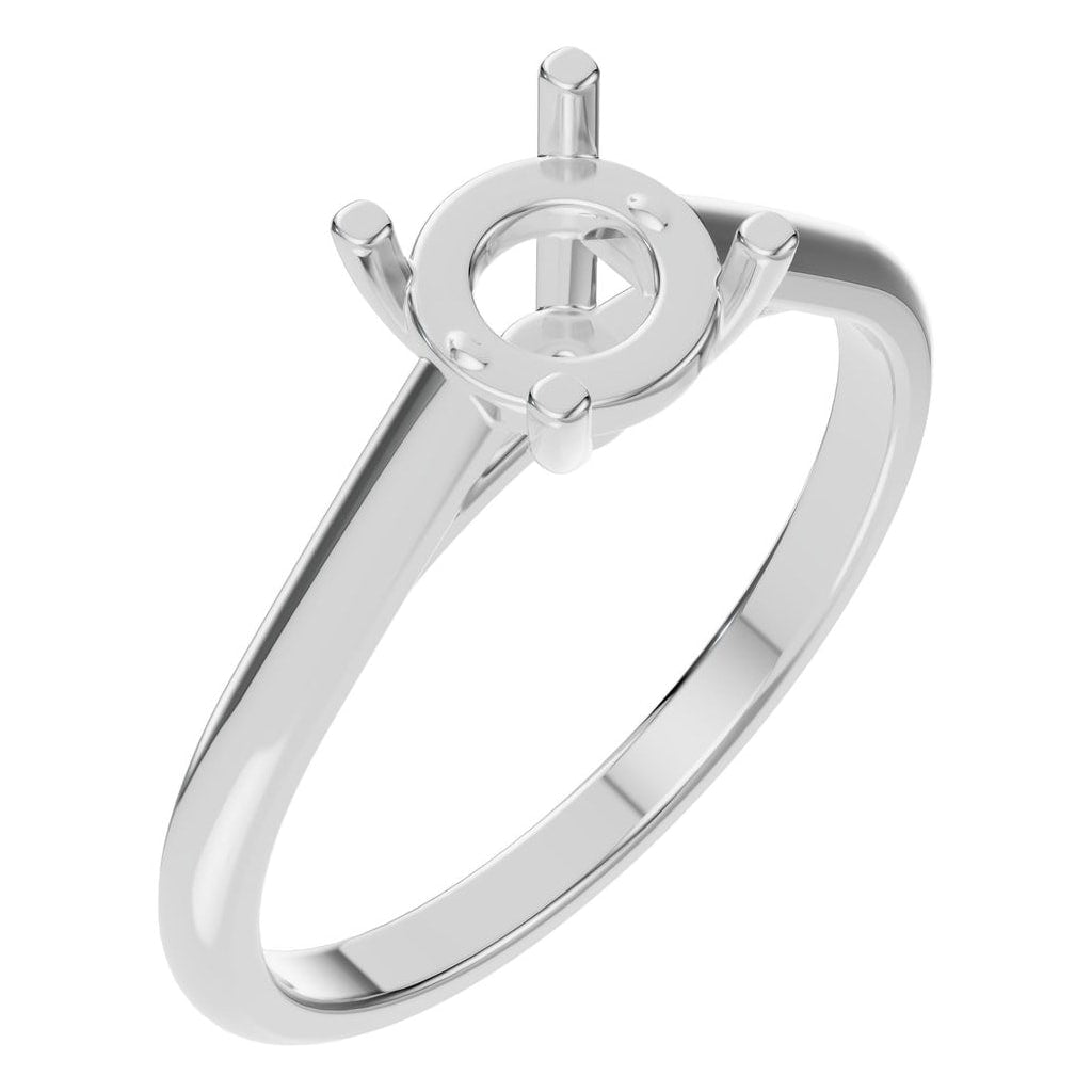 RI-5250 White Gold Ring UNSET - Main View