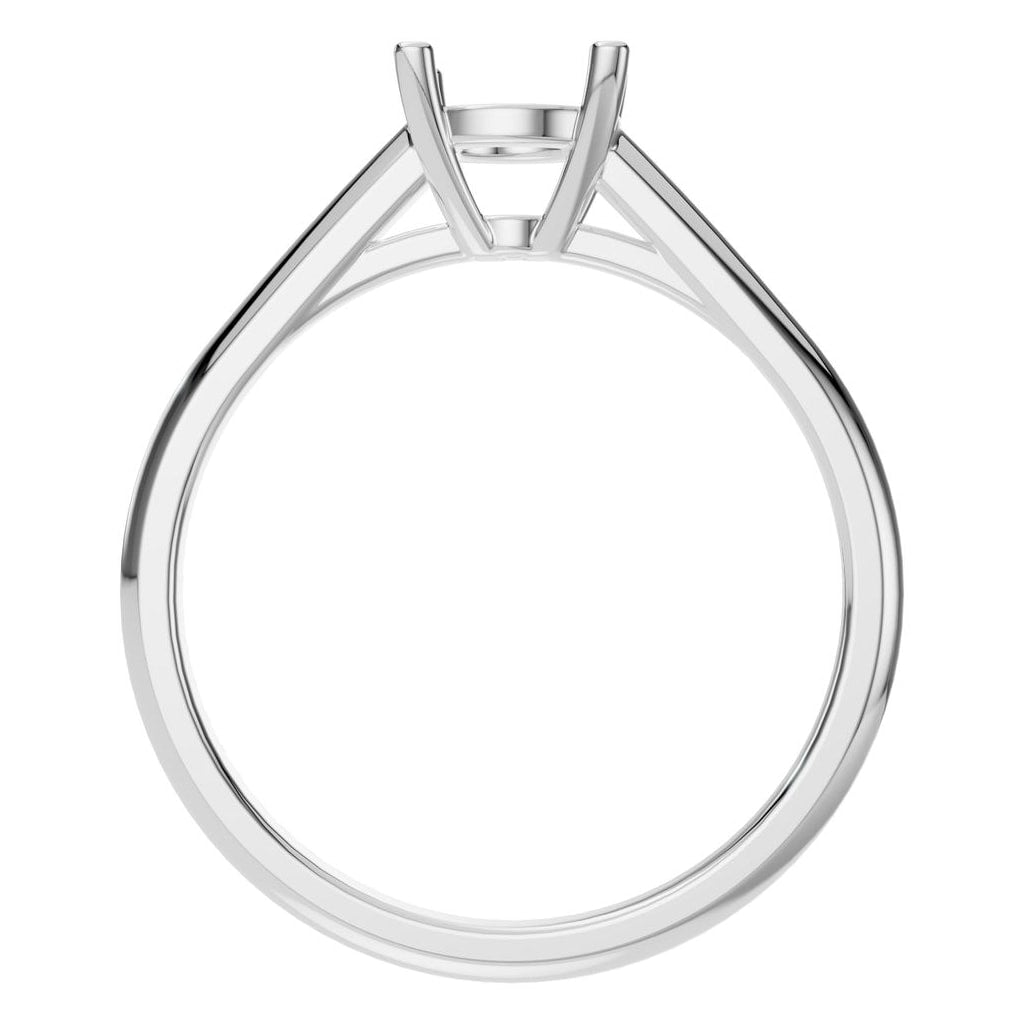 RI-5250 White Gold Ring UNSET - Top View