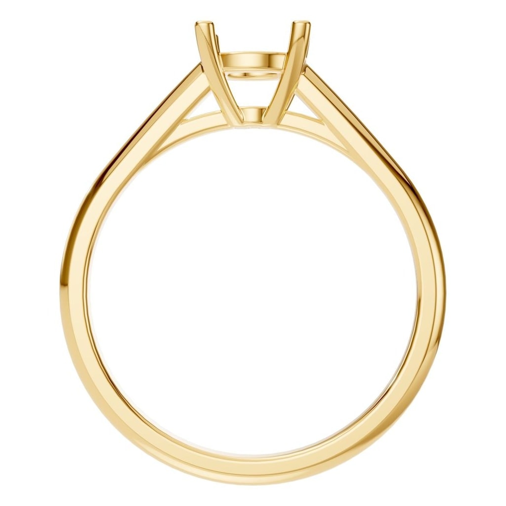 RI-5250 Yellow Gold Ring UNSET - Top View