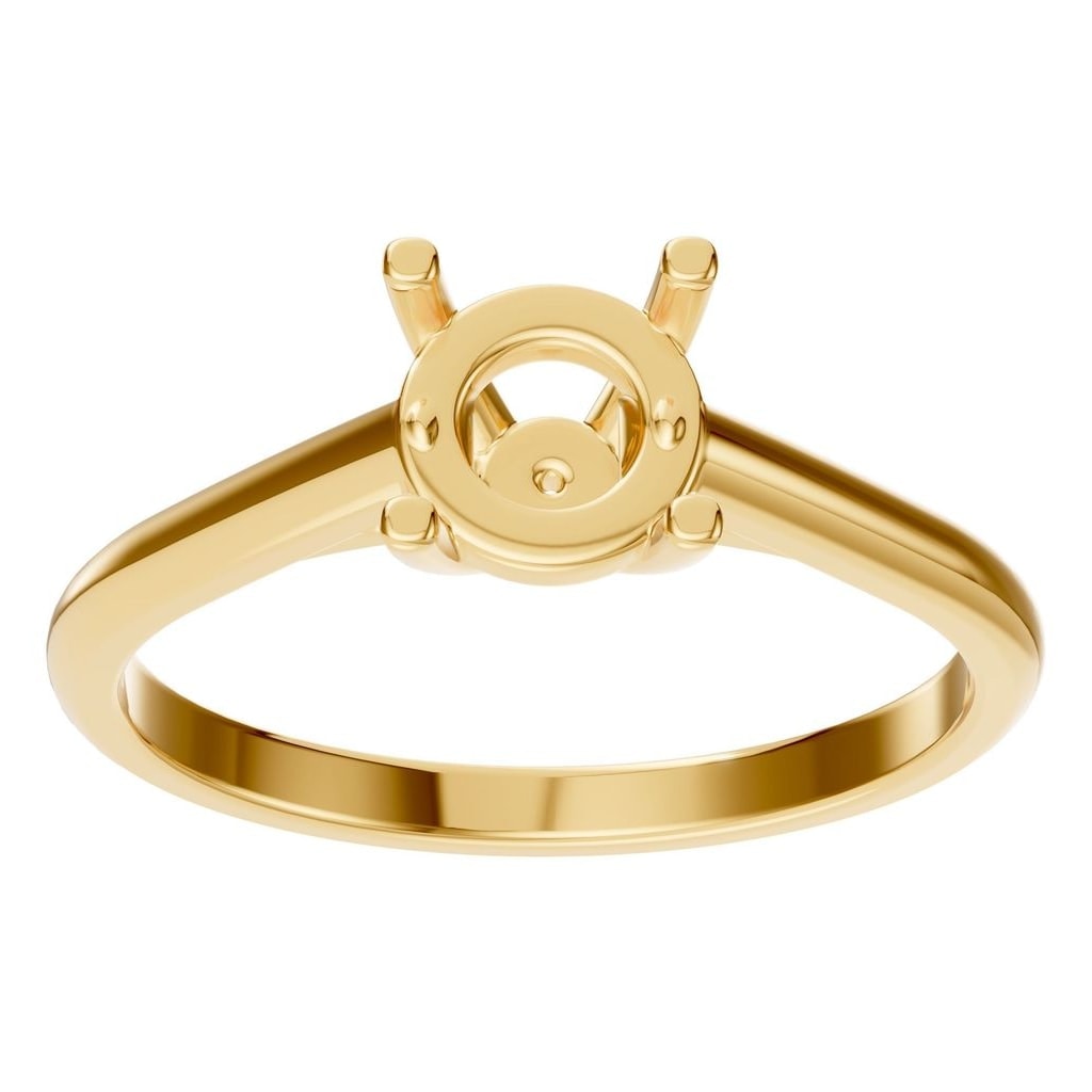RI-5250 Yellow Gold Ring UNSET - Front View