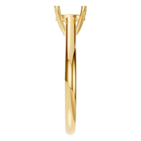 RI-5250 Yellow Gold Ring UNSET - Side View