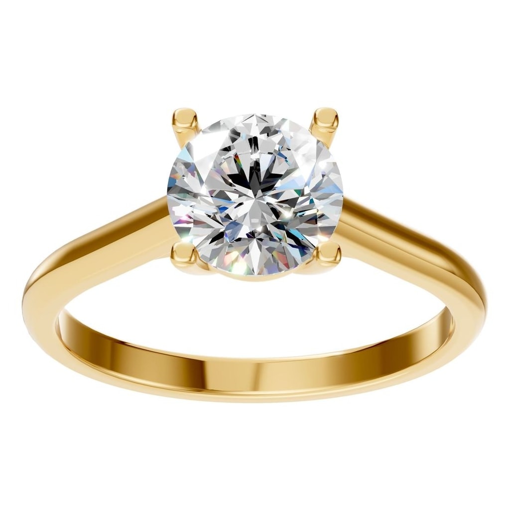 RI-5250 Yellow Gold Ring SET - Front View