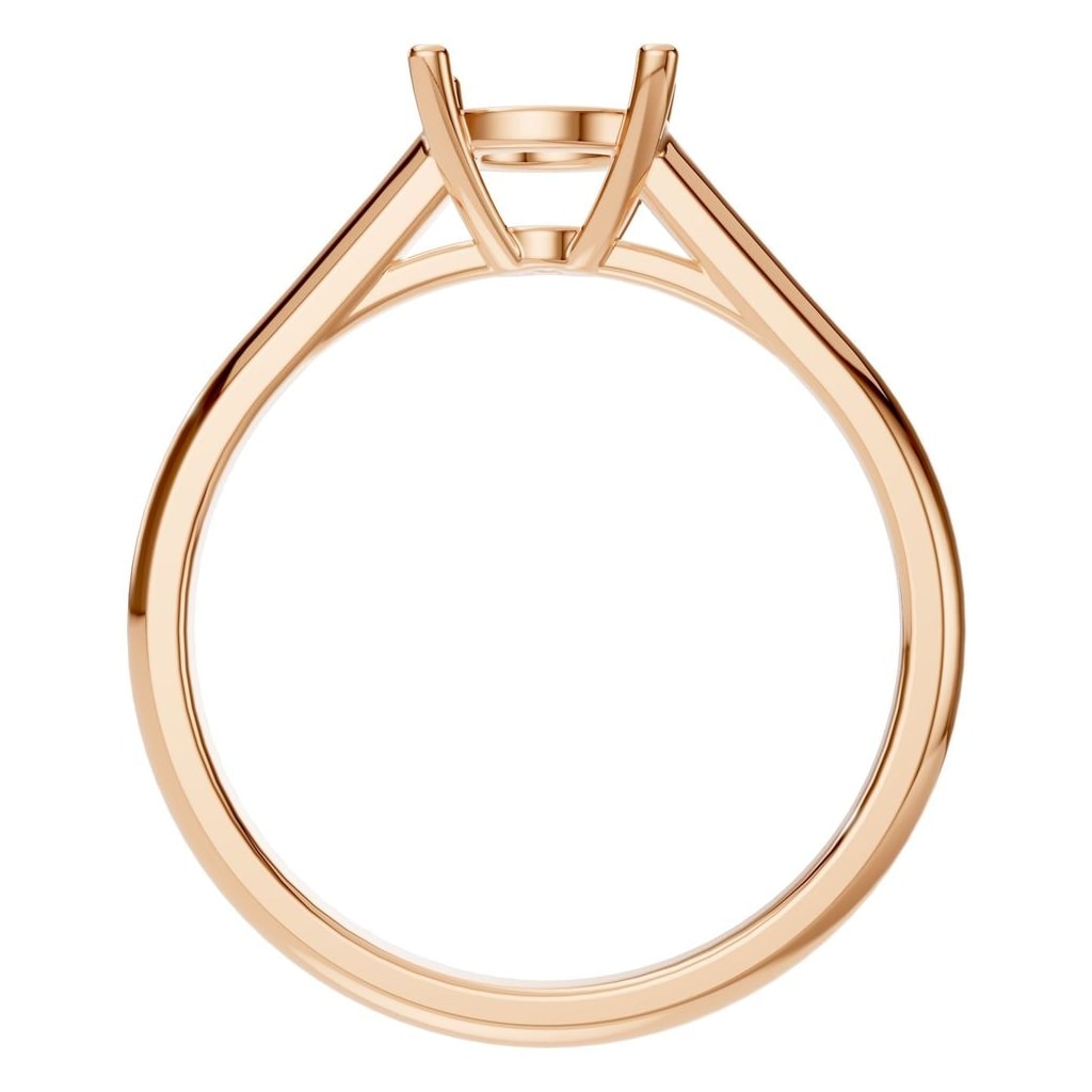 RI-5250 Rose Gold Ring UNSET - Top View