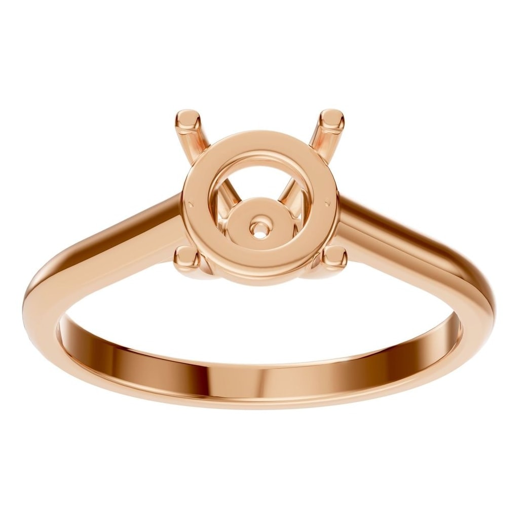 RI-5250 Rose Gold Ring UNSET - Front View