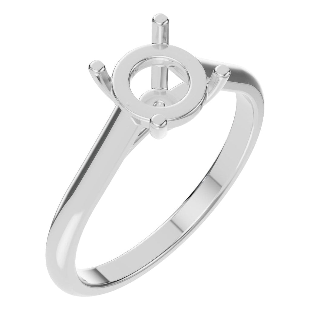 RI-5250 White Gold Ring UNSET - Main View