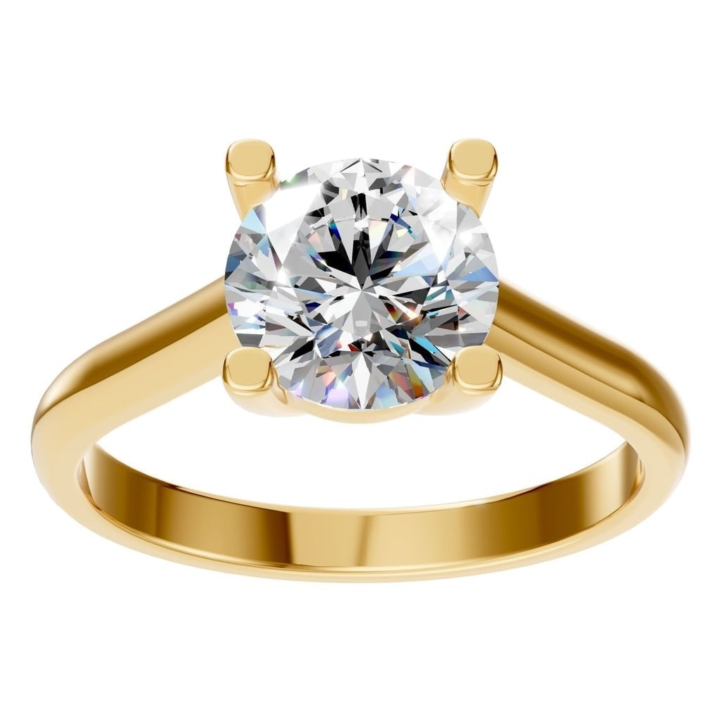 RI-5250 Yellow Gold Ring SET - Front View