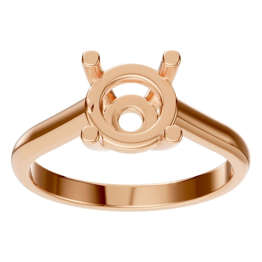 RI-5250 Rose Gold Ring UNSET - Front View