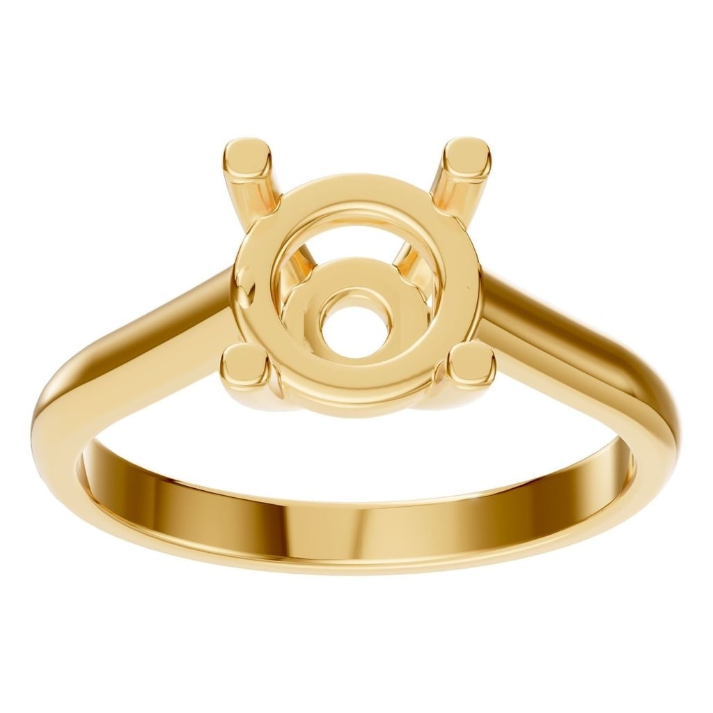 RI-5250 Yellow Gold Ring UNSET - Front View