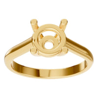 RI-5250 Yellow Gold Ring UNSET - Front View