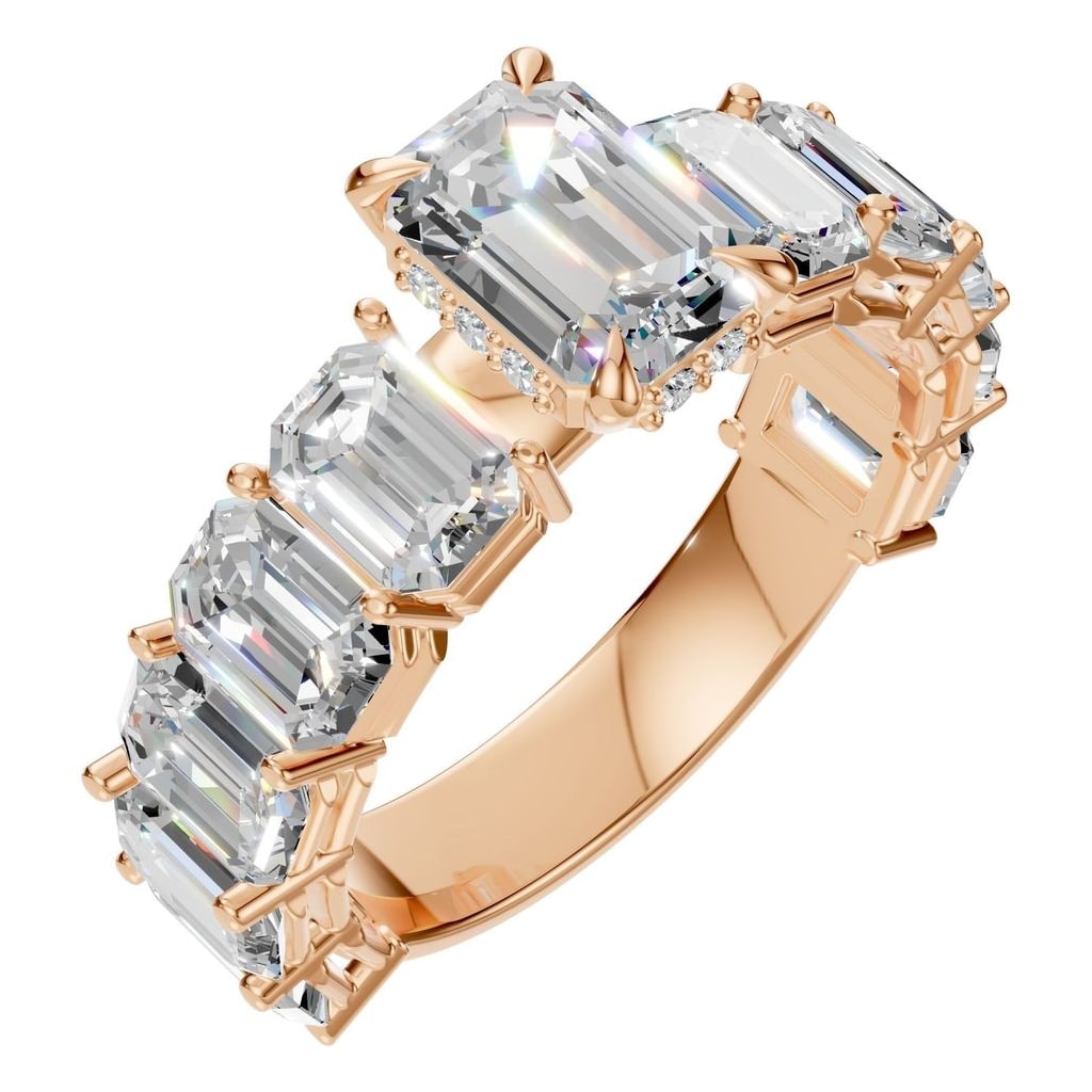 RI-5293 Rose Gold Ring SET - Main View