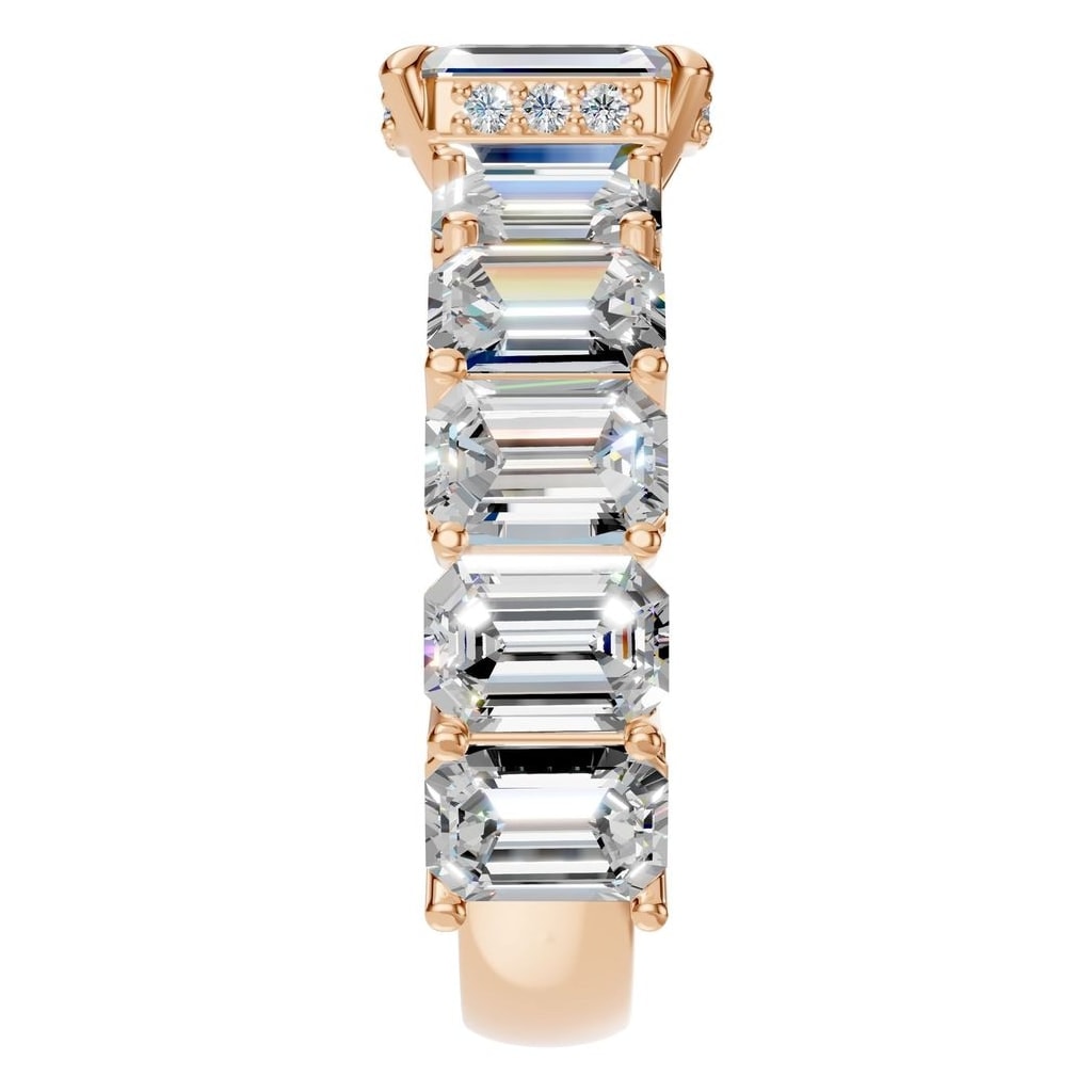 RI-5293 Rose Gold Ring SET - Side View