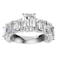 RI-5293 White Gold Ring SET - Front View