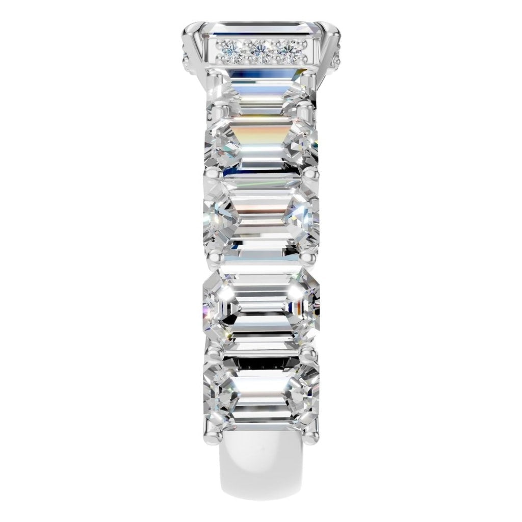 RI-5293 White Gold Ring SET - Side View