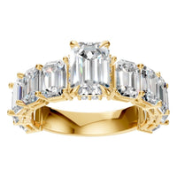 RI-5293 Yellow Gold Ring SET - Front View