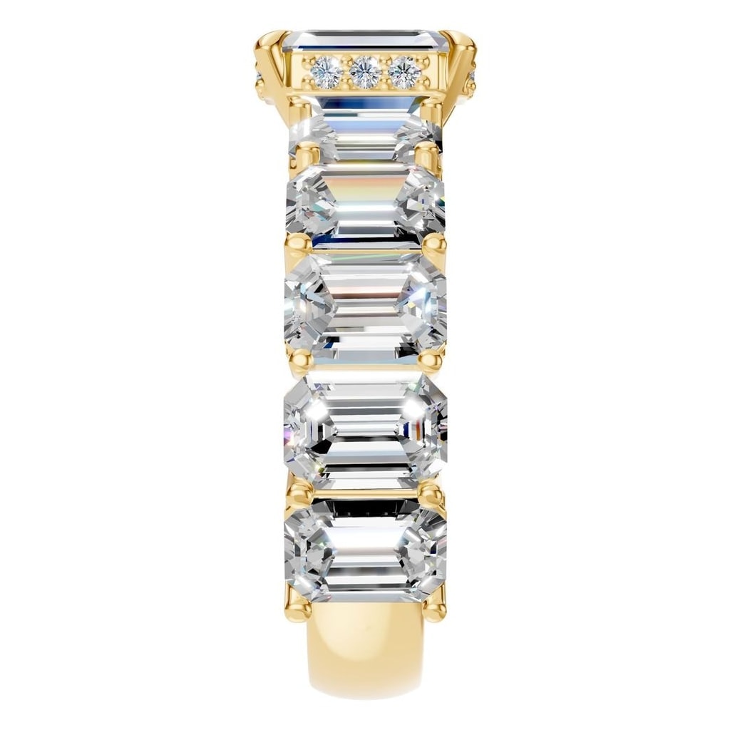 RI-5293 Yellow Gold Ring SET - Side View