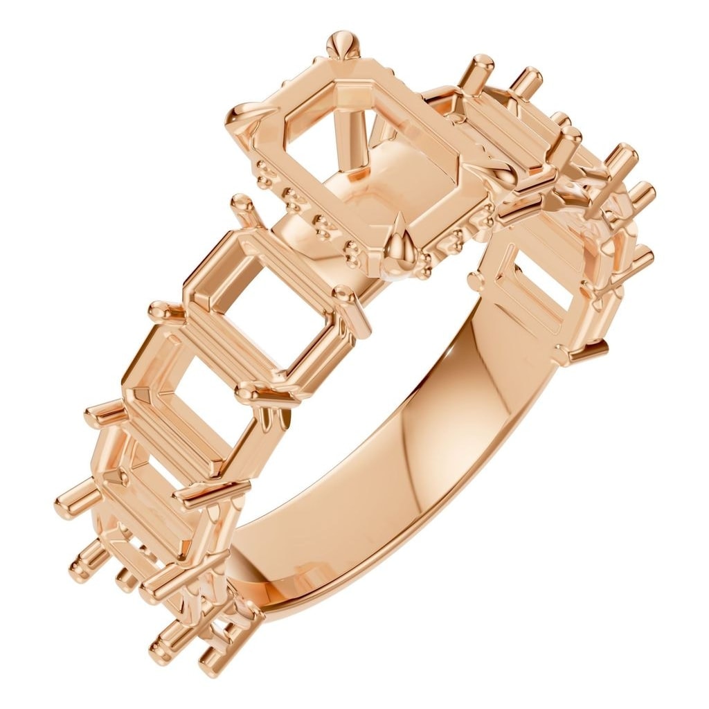 RI-5293 Rose Gold Ring UNSET - Main View