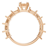 RI-5293 Rose Gold Ring UNSET - Top View