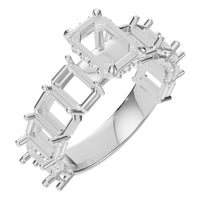 RI-5293 White Gold Ring UNSET - Main View