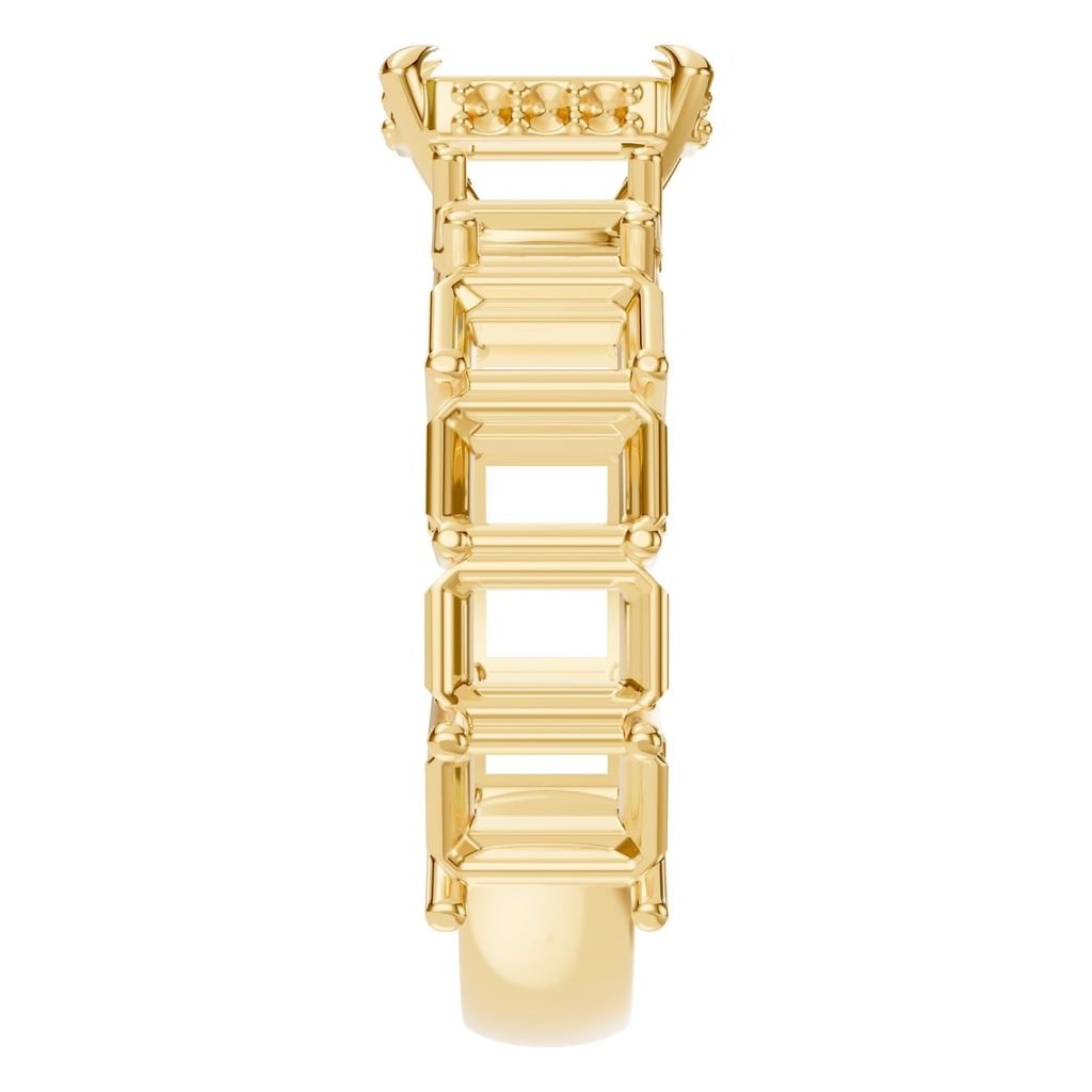 RI-5293 Yellow Gold Ring UNSET - Side View