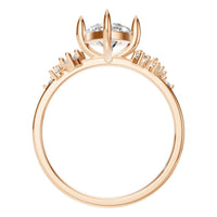 RI-5352 Rose Gold Ring SET - Top View