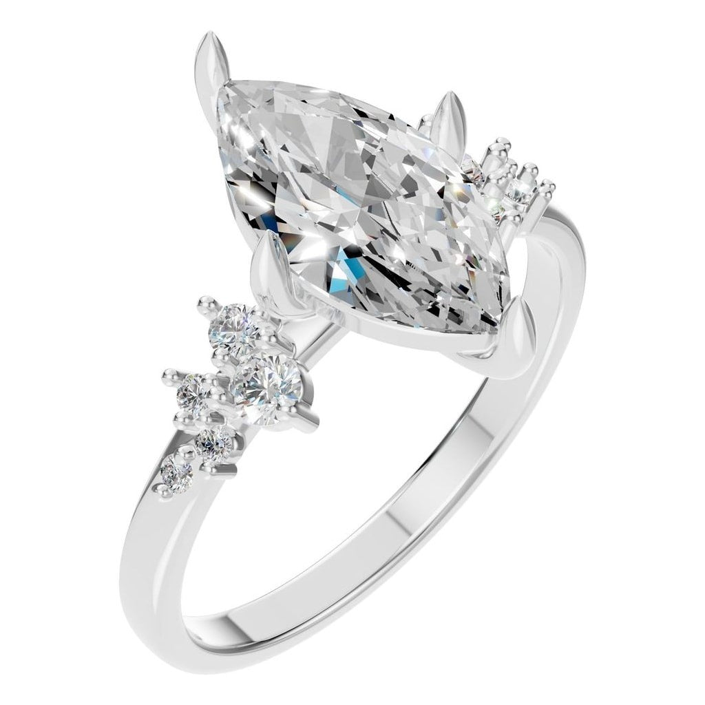 RI-5352 White Gold Ring SET - Main View