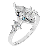 RI-5352 White Gold Ring SET - Main View