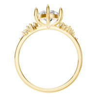 RI-5352 Yellow Gold Ring SET - Top View