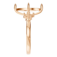 RI-5352 Rose Gold Ring UNSET - Side View