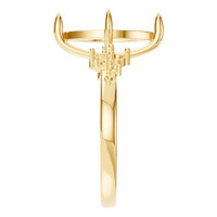 RI-5352 Yellow Gold Ring UNSET - Side View