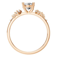 RI-5352 Rose Gold Ring SET - Top View
