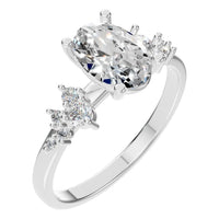 RI-5352 White Gold Ring SET - Main View