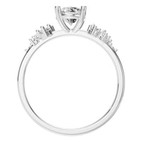 RI-5352 White Gold Ring SET - Top View