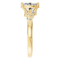 RI-5352 Yellow Gold Ring SET - Side View