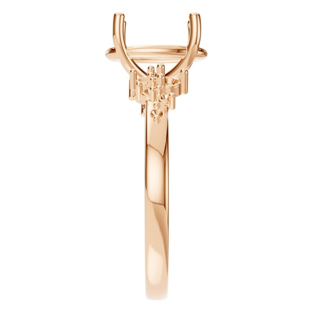 RI-5352 Rose Gold Ring UNSET - Side View