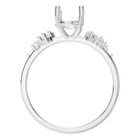 RI-5352 White Gold Ring UNSET - Top View