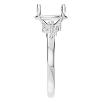 RI-5352 White Gold Ring UNSET - Side View