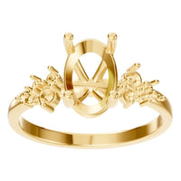 RI-5352 Yellow Gold Ring UNSET - Front View