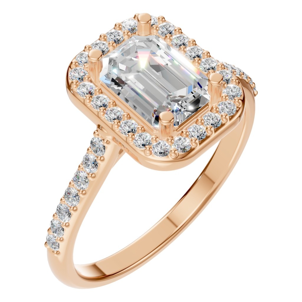 RI-5374 Rose Gold Ring SET - Main View